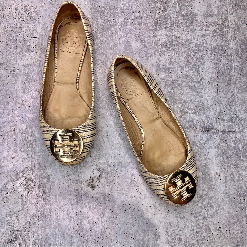 TORY BURCH | REVA SNAKE BALLET Flats - Picture 2 of 8